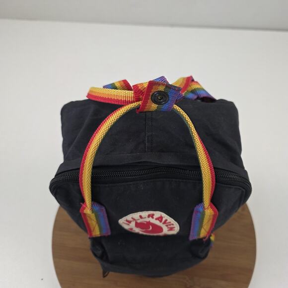Fjallraven Kanken Rainbow Mini Pride Backpack Black 7L F Small Daypack - Picture 5 of 13